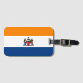 Étiquette À Bagage Drapeau d'Albany, New York (Devant Horizontal)