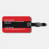 Étiquette À Bagage Drapeau d'Amsterdam (Dos horizontal)