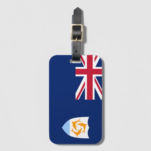 Étiquette À Bagage Drapeau d'Anguilla (Devant Vertical)