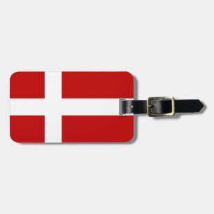 Étiquette À Bagage Drapeau danois Dannebrog Rouge Blanc