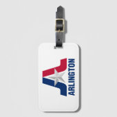 Étiquette À Bagage Drapeau d'Arlington, Texas (Devant Vertical)