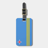 Étiquette À Bagage Drapeau d'Aruba (Devant Vertical)