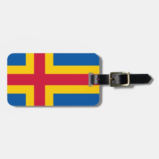Étiquette À Bagage Drapeau de Åland (Devant horizontal)
