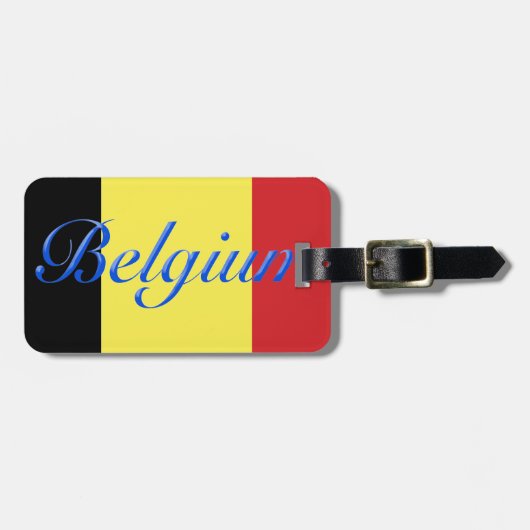 Étiquette À Bagage Drapeau de Belgique (Devant horizontal)