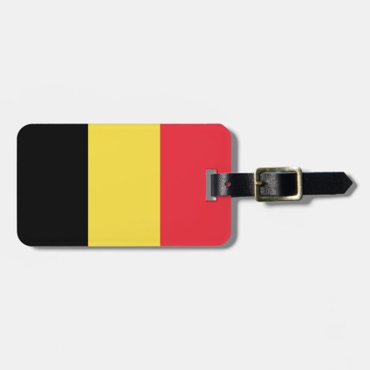 Étiquette À Bagage Drapeau de Belgique (Devant horizontal)