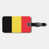 Étiquette À Bagage Drapeau de Belgique (Dos horizontal)