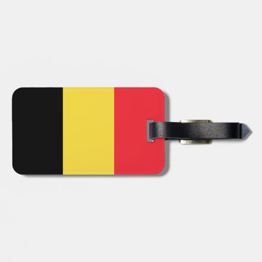 Étiquette À Bagage Drapeau de Belgique (Dos horizontal)