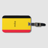 Étiquette À Bagage Drapeau de Belgique (Devant Horizontal)
