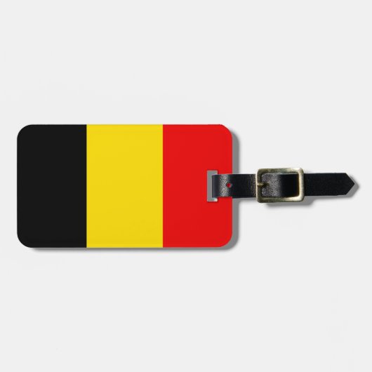 Étiquette À Bagage Drapeau de Belgique Easy ID Personal (Devant horizontal)