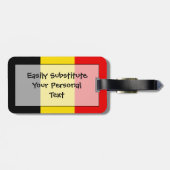 Étiquette À Bagage Drapeau de Belgique Easy ID Personal (Dos horizontal)