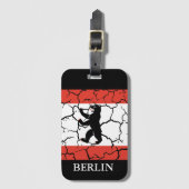Étiquette À Bagage Drapeau de Berlin (Devant Vertical)
