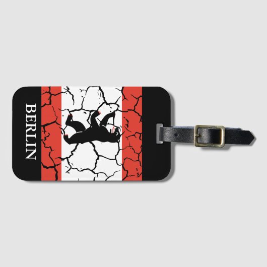 Étiquette À Bagage Drapeau de Berlin (Devant Horizontal)
