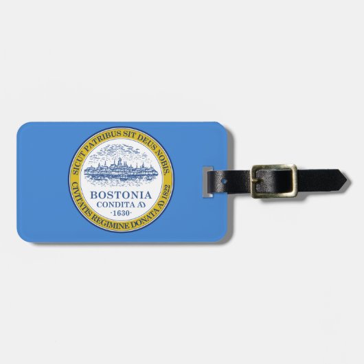 Étiquette À Bagage Drapeau de Boston, Massachusetts Balise de bagages (Devant horizontal)