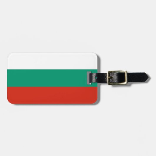 Étiquette À Bagage Drapeau de Bulgarie (Devant horizontal)