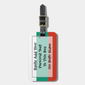 Étiquette À Bagage Drapeau de Bulgarie Easy ID Personal (Devant Vertical)