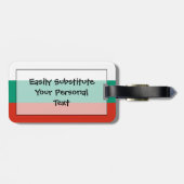 Étiquette À Bagage Drapeau de Bulgarie Easy ID Personal (Dos horizontal)