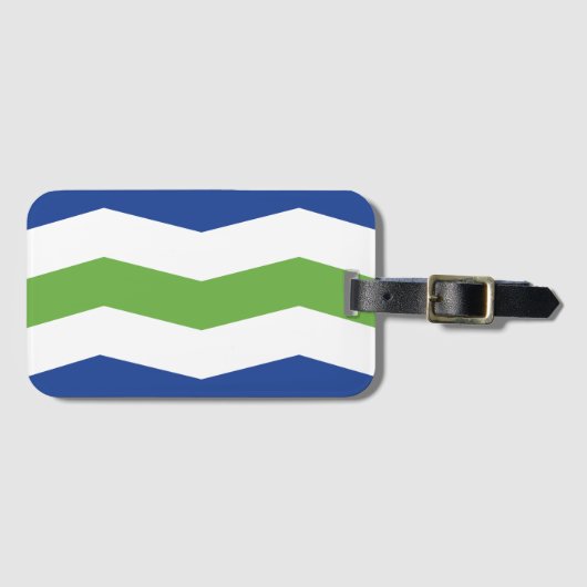 Étiquette À Bagage Drapeau de Burlington, Vermont (Devant Horizontal)