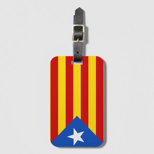 Étiquette À Bagage Drapeau de Catalogne (Devant Vertical)