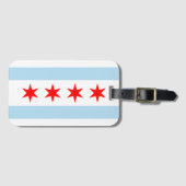 Étiquette À Bagage Drapeau de Chicago (Devant Horizontal)