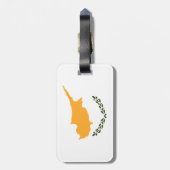 Étiquette À Bagage Drapeau de Chypre (Dos Vertical)