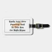 Étiquette À Bagage Drapeau de Chypre Easy ID Personal (Devant horizontal)