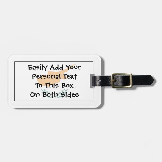 Étiquette À Bagage Drapeau de Chypre Easy ID Personal (Devant horizontal)