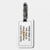 Étiquette À Bagage Drapeau de Chypre Easy ID Personal (Dos Vertical)