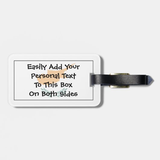 Étiquette À Bagage Drapeau de Chypre Easy ID Personal (Dos horizontal)