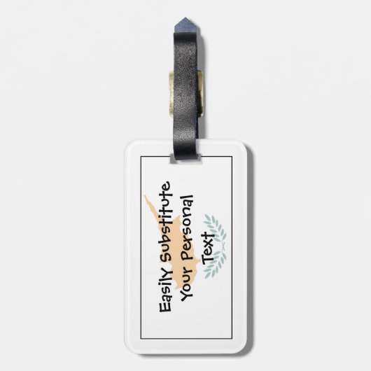 Étiquette À Bagage Drapeau de Chypre Easy ID Personal (Dos Vertical)