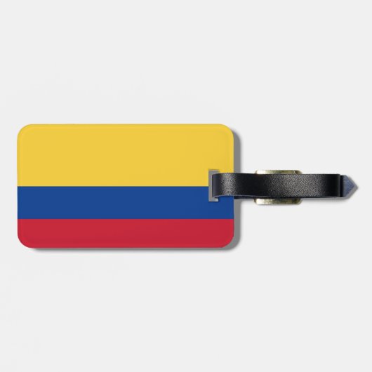 Étiquette À Bagage Drapeau de Colombie (Dos horizontal)