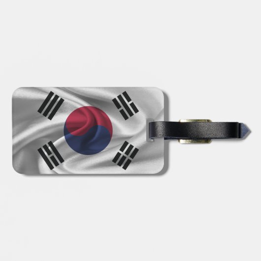 Étiquette À Bagage Drapeau De Corée Du Sud (Dos horizontal)