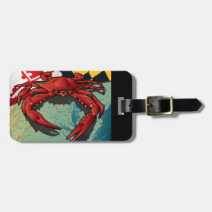 Étiquette À Bagage Drapeau de crabe du Maryland
