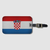 Étiquette À Bagage Drapeau de Croatie (Devant Horizontal)