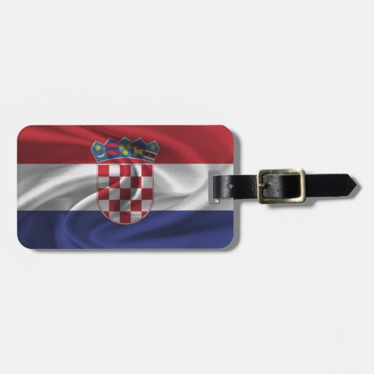 Étiquette À Bagage Drapeau De Croatie (Devant horizontal)