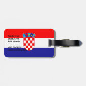 Étiquette À Bagage Drapeau de Croatie (Dos horizontal)