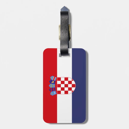Étiquette À Bagage Drapeau de Croatie (Dos Vertical)