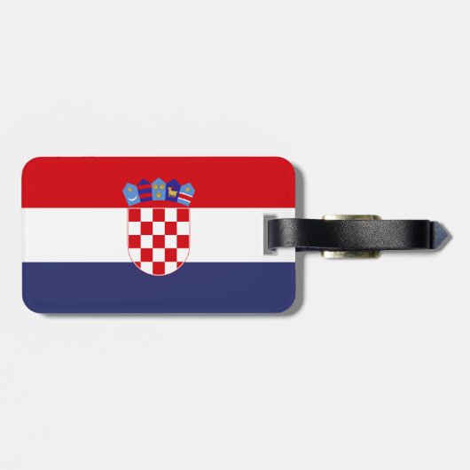 Étiquette À Bagage Drapeau de Croatie (Dos horizontal)