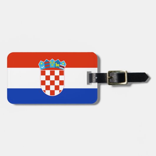 Étiquette À Bagage Drapeau de Croatie (Devant horizontal)