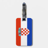 Étiquette À Bagage Drapeau de Croatie (Dos Vertical)