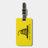 Étiquette À Bagage Drapeau de crotale de Gadsden : Guerre révolutionn (Devant Vertical)