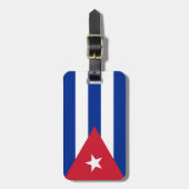 Étiquette À Bagage Drapeau de Cuba Easy ID Personal (Devant Vertical)