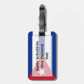 Étiquette À Bagage Drapeau de Cuba Easy ID Personal (Dos Vertical)