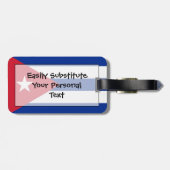 Étiquette À Bagage Drapeau de Cuba Easy ID Personal (Dos horizontal)