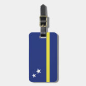 Étiquette À Bagage Drapeau de Curaçao (Devant Vertical)