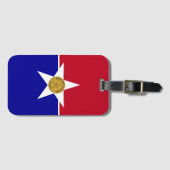 Étiquette À Bagage Drapeau de Dallas, Texas (Devant Horizontal)