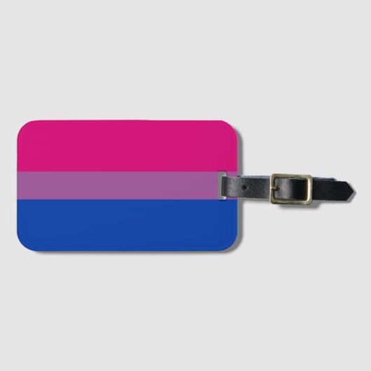 Étiquette À Bagage Drapeau de fierté bisexuel (Devant Horizontal)