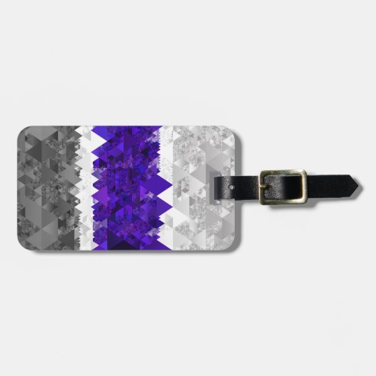 Étiquette À Bagage Drapeau de fierté Greygender Boho Géométrique Mod  (Devant horizontal)
