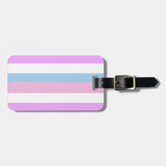 Étiquette À Bagage Drapeau de fierté intersexe (Devant horizontal)