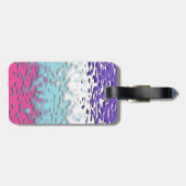 Étiquette À Bagage Drapeau de fierté multisexuel funky trippy ondulé (Dos horizontal)