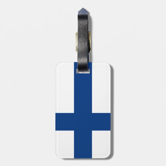 Étiquette À Bagage Drapeau de Finlande (Dos Vertical)